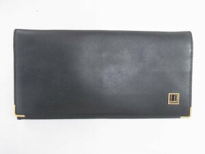 ダンヒル DUNHILL 二つ折り長財布 レザー ブラック 良品