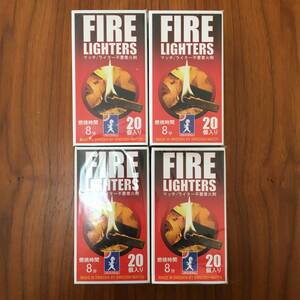 4箱セット FIRE LIGHTERS ファイヤーライター マッチ ライター キャンプ アウトドア 焚き火 着火剤不要 災害 非常時