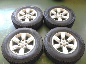 265/65R17 中古 9分山 4本セット 冬タイヤ アルミホイール ダンロップ WINTERMAXX SJ8 17×7.5J PCD139.7 6穴 2019年製 TW1344