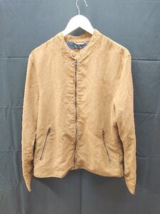 ◇ ZARA MAN ザラ 無地 ポリエステル スウェード風 長袖 ジャケット サイズＬ ブラウン レディース メンズ E