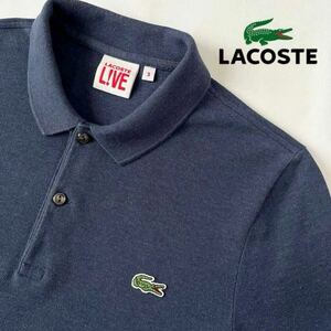 ラコステ LACOSTE LIVE ポロシャツ サイズ3 170/88A (M) インディゴ ネイビー 半袖 シャツ