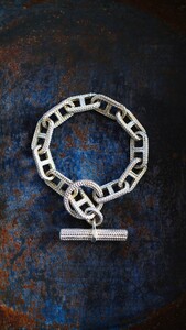 TIFFANY&Co. ティファニー テクスチャード アンカーチェーン トグル ブレスレット シルバー925 ヴィンテージ ビンテージ オールド メンズ