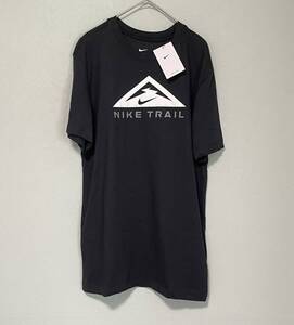 新品 Sサイズ NIKE ナイキ メンズ トレイル Tシャツ 半袖Tシャツ 半袖 ランシャツ DRI-FIT ドライフィット 速乾 黒 ブラック