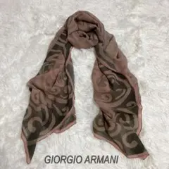 【未使用品】GIORGIO ARMANI⭐️スカーフ大判ピンク・ブラウン匿名発送