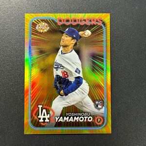 [激レア！] 山本由伸 2024 Topps Chrome RADIATING ケースヒット！ルーキーカード Yoshinobu Yamamoto Rookie MLBカード ドジャース 