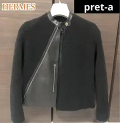 エルメスHERMES ラム×ムートンリバーシブル仕様JK34 美品