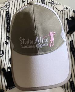 激レアゴルフ用スナップバックキャップ♪【スタジオアリス Studio Alice】Ladies Open GOLF CAP　ツートンカラーキャップ帽子CAP