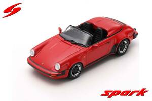 ■スパークモデル 1/43 1989 ポルシェ911 3.2 スピードスター ターボルック レッド