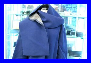 ○中古 TRUSSARDI トラサルディ マフラー付き ウール コート レディース 42 J0141