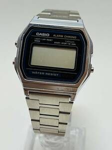 動作未確認　CASIO カシオ A158W デジタル スクエア シルバーカラー 腕時計