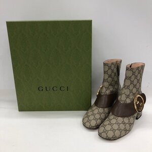 GUCCI グッチ ブーツ GGスプリーム インターロッキングG 701706 38 04H 箱付き【DAAQA015】