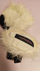 ALGONQUINS WOOL リブ ×ファー アームカバー コスプレ バンド 衣装グローブ ボア ハロウィン 原宿系 ロック パンク アルゴンキン 手袋 獣