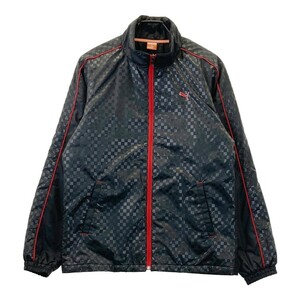 PUMA GOLF プーマゴルフ 903588 中綿 ジップジャケット チェック柄 ブラック系 L [240101230428] ゴルフウェア メンズ