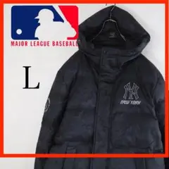 ＊美品＊ヤンキース　ダウンジャケット　黒　L　メジャー　MLB