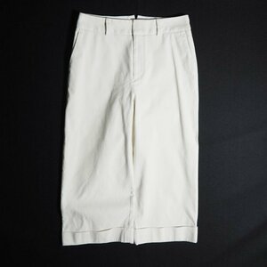 K8076f30　▼MARGARET HOWELL マーガレットハウエル▼ COTTON TWILL コットンツイル ワイドパンツ ホワイト 3 / クロップド丈 春～秋