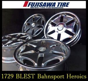 【1729】T8111224◆BLEST Bahnsport Heroics◆18x7.5JJ 5穴 マルチPCD100/114.3 +55◆4本◆