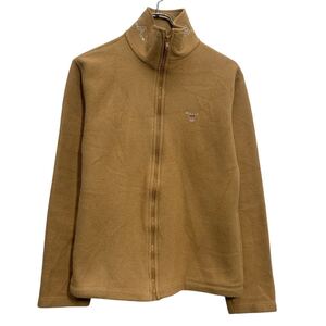 GANT フリースジャケット M 程 ブラウン系 ガント ジップアップ バックプリント ワンポイント アウトドア 古着卸 アメリカ仕入 a612-6408