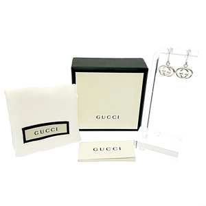 【箱付き】 GUCCI グッチ シルバー インターロッキングG スイング ピアス 7.0g 925刻印 218504 ピアス