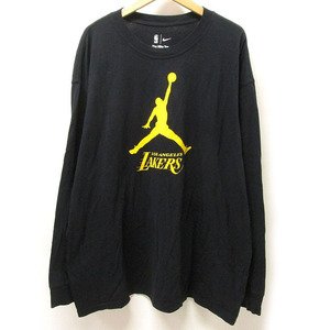 NIKE ナイキ JORDAN ジョーダン NBA ロサンゼルス レイカーズ LAL ES NBA JDN L/S Tシャツ XXL ブラック