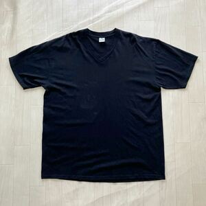 ビッグサイズ PRO CLUB Vネック Tシャツ 半袖 無地 プロクラブ オーバーサイズ 黒 ブラック 古着 メンズ 3XL