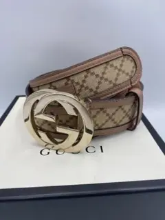 ️ 美品‼️グッチGUCCI✨インターロッキング レザーベルト ユニックス