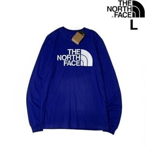 1円～!売切!【正規新品】THE NORTH FACE◆L/S HALF DOME TEE 長袖 Tシャツ ロンT US限定 男女兼用 コットン キャンプ(L)青 180902-5