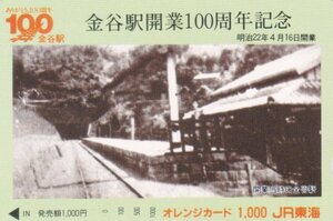 開業当時の金谷駅　金谷駅開業100周年記念　JR東海オレンジカード