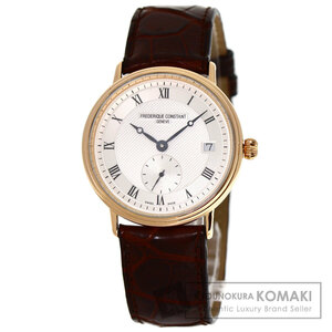 FREDERIQUE CONSTANT フレデリック・コンスタント FC445X4P9 ラウンドフェイス 腕時計 K18ピンクゴールド 革 メンズ 中古