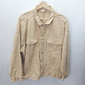 ◇ ＆DENIM アンドデニム 長袖 デニムジャケット サイズL ベージュ系 メンズ E