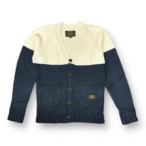 未使用品 ● NEIGHBORHOOD 15AW BLOCK / AW-CARDIGAN . LS バイカラー ニット カーディガン セーター ネイバーフッド 152FUNH-KNM04 Ｓ