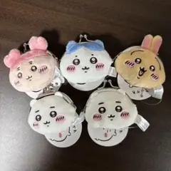 ちいかわ ミニがま口ポーチ　ちいかわ　ハチワレ　うさぎ　古本屋　5た点