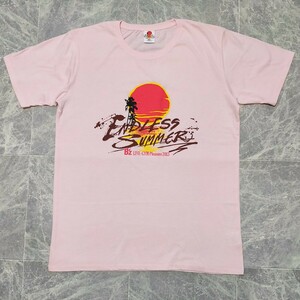 未使用 B’z LIVE-GYM Pleasure 2013 ENDLESS SUMMER Tシャツ XLサイズ 松本孝弘 稲葉浩志 ビーズ ピンク