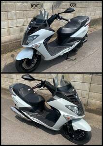 SYM RV125evo★動作品★距離:出品時9,480㎞/現在10,100㎞★スレ/小傷/補修有★検)RV125/RV125i※要現車確認