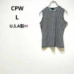 U.S.A製✨ CPW ノースリーブ タンクトップ ギンガムチェック 白黒