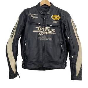 【即決】 BATES ベイツ レザー ジャケット Lサイズ ブラック系 黒系 9786-100