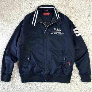 【美品】VAN RED LABEL スイングトップ ハリントンジャケット 刺繍 裏チェック柄 紺 ネイビー LL XL VAN JAC ヴァンヂャケット