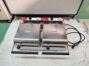 サンテック パニーニクッカー PC-20 100V 2連 電気式 パニーニメーカー ホットサンド 業務用 手渡し可!個人宅着払い!A1647