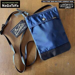 Vin＆Age ヴィンアンドエイジ TYPE VBG9 ミリタリーコンパクト サコッシュBAG ヘビーツイル素材 ネイビー