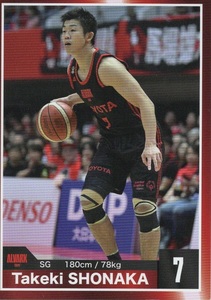 Bリーグ アルバルク東京 会場 ファンクラブ来場特典 トレーディングカード 2018-19 043 正中 岳城