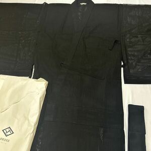 美品 浄土真宗【黒衣】夏用 化繊 黒 法要 葬儀 仏具 僧侶 装束 袈裟 法衣 井筒法衣店