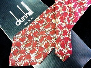 ♪今週の特売980円～♪1754♪状態並品【dunhill】ダンヒル【兵士 騎士 騎馬隊 馬 ウマ 動物 dロゴ 柄】ネクタイ♪