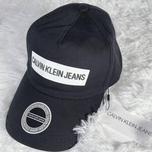 新品未使用 カルバンクラインジーンズ CALVIN KLEIN JEANS キャップ 帽子 ロゴ ブラック