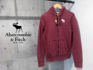 ABERCROMBIE&FITCH アバクロンビー＆フィッチ A&F アバクロ ロゴ刺繍 スウェット ジップ パーカー M/ZIPフーディ /メンズ