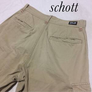 即決 SCHOTT ショット カーゴ ハーフパンツ サイズM約74cm