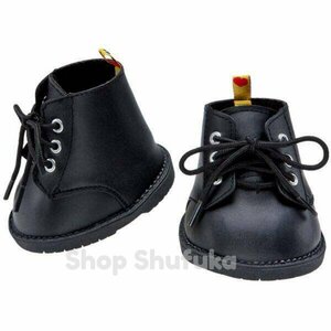 ビルドアベア★靴 コンバット ぬいぐるみ テディベア クマ ダッフィー シェリーメイ シューズ 黒 10cm Black Combat Boots アメリカ限定