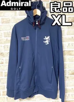 良品 アドミラルゴルフ Admiral GOLF メンズ ジップパーカー XL