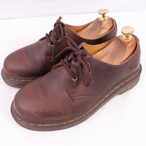 ドクターマーチン UK5/23.5cm-24.0cm/3ホール 11836 茶 ブラウン ブーツ レディース レザー 本革 dr.martens 中古 dm4027