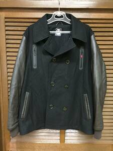 Nike NSW Lebron DESTROYER PEACOAT JACKET 黒/茶レザー L USED レブロン ジェームス
