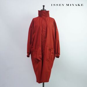 MIYAKE DESIGN STUDIO イッセイミヤケ 80S コクーンコート スタジオジャケット レディース アウター 赤 レッド サイズM*PC418