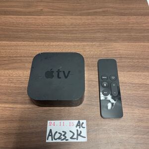 「AC23_2K」Apple アップル AppleTV HD アップルTV 第4世代 A1625 MGY52J/A 64GB リモコン付きのみ（241115）